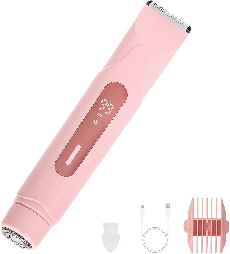 2 in 1 Rechargeable Bikini Trimmer for Women Double Head Portable Black - Image 1